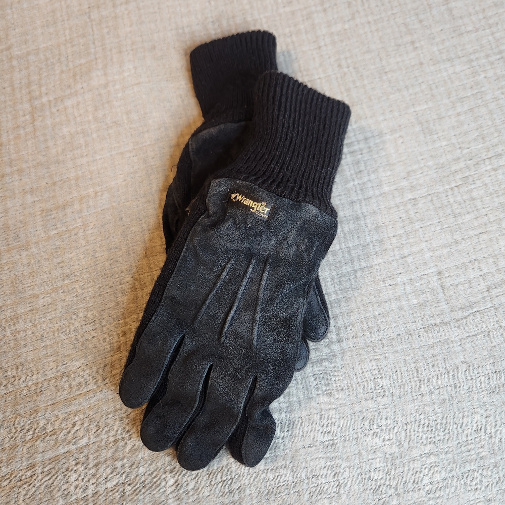 Wrangler Black cowhide Men's Gloves size L